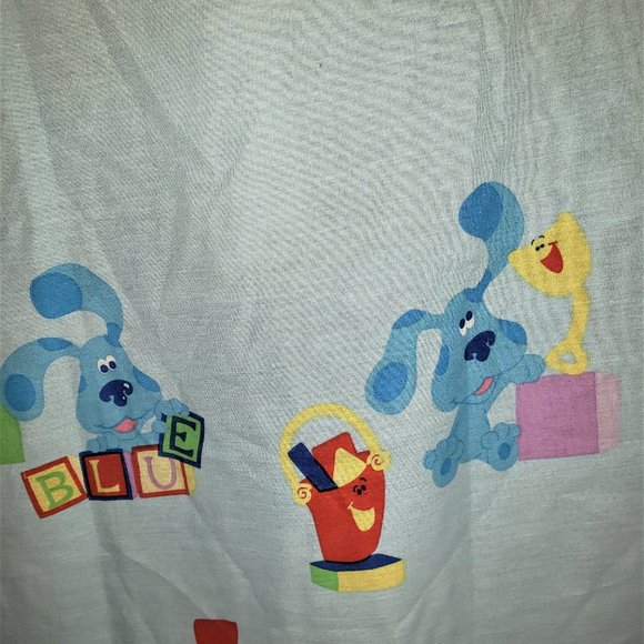 Blues Clues Toddler Flat Bed Sheet Novelty Child Kid Dan River Y2K Nostalgia - Picture 6 of 8